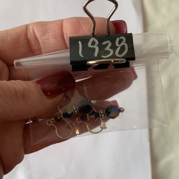 Sterling silver ear wire AB faceted color changing crystal beads - Picture 6 of 6